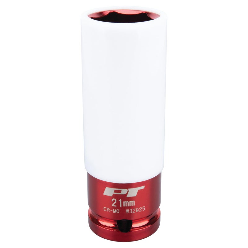 Performance Tool W32925 Performance Tool 1/2-Inch Impact Drive 21mm Thin Wall Socket , Red - Image 1